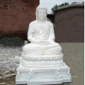 Eastern Hand Carved White Marble Buddha Statue